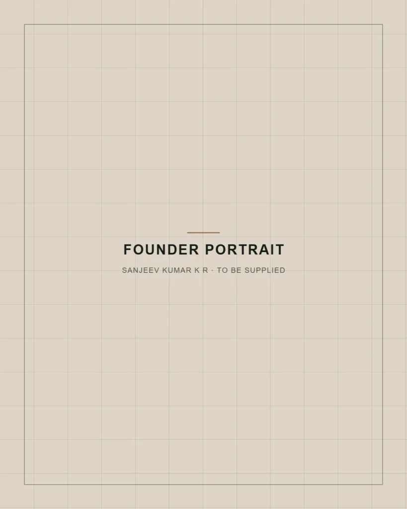 Placeholder – portrait of Sanjeev Kumar K R to be supplied
