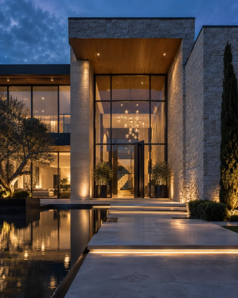 Illustrative premium home entrance