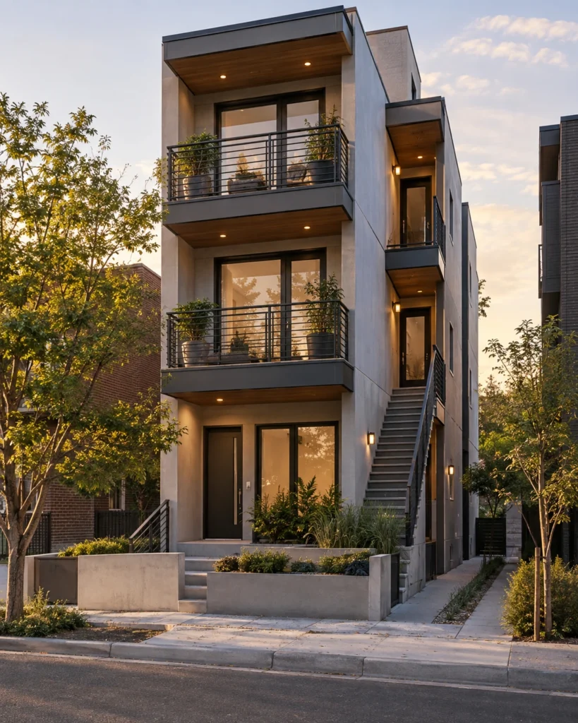 Illustrative urban multi-floor residence